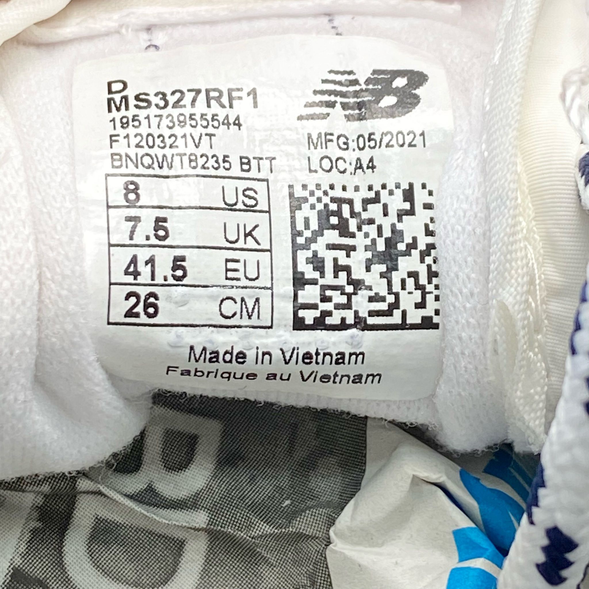 NEW BALANCE 327 MOONBEAM WHITE NAVY MS327RF1