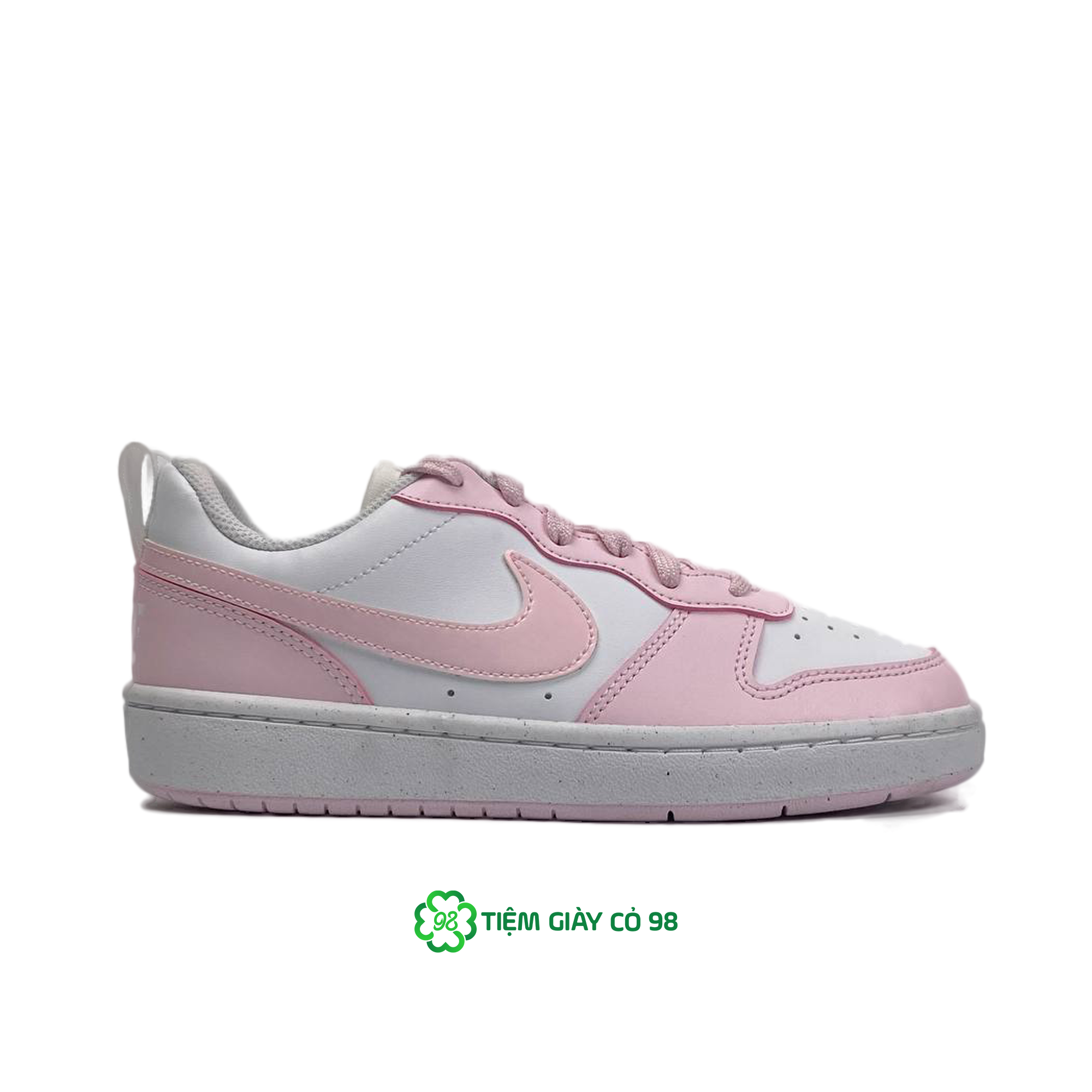 NIKE COURT BOROUGH LOW RECRAFT WHITE PINK FOAM (GS) DV5456-105