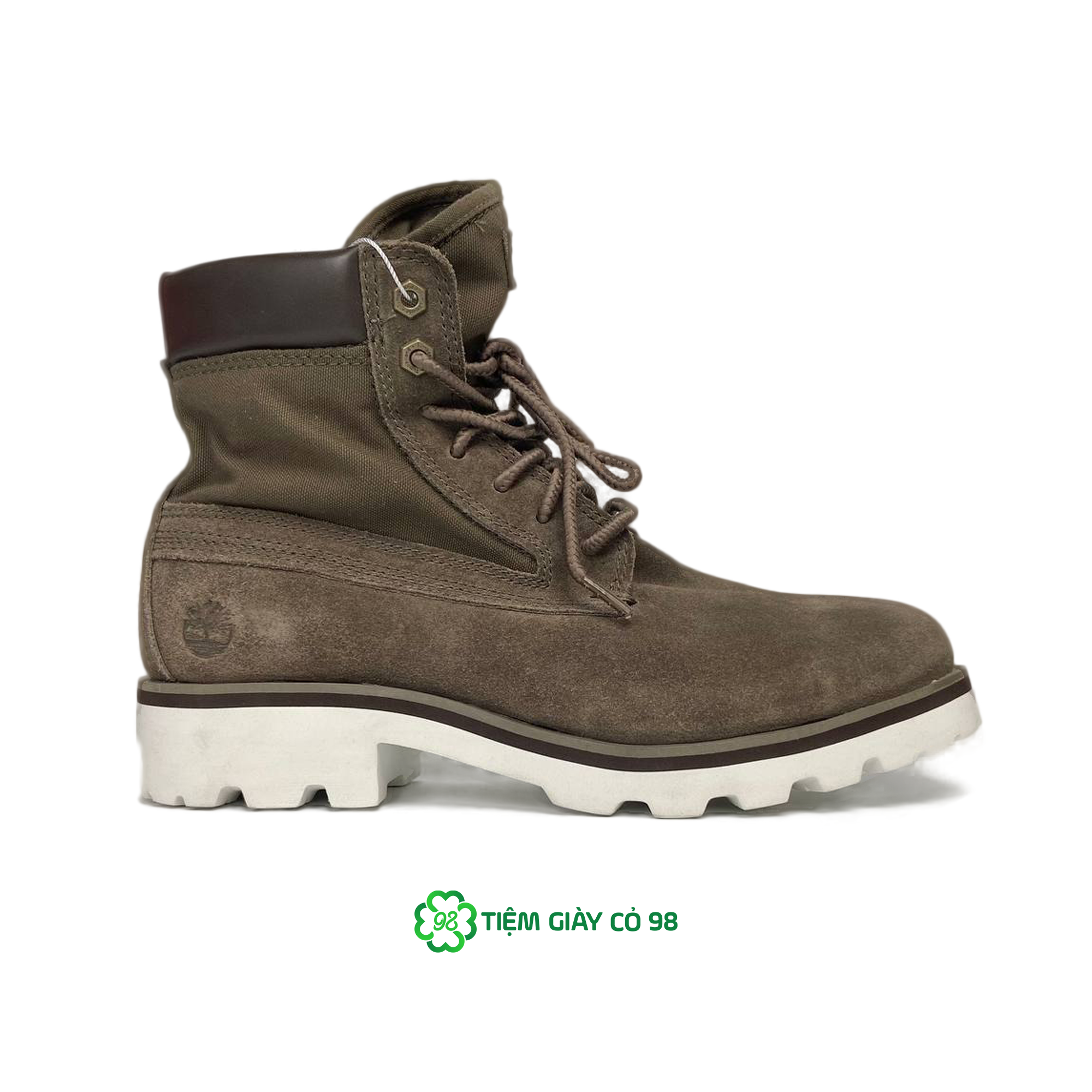 TIMBERLAND 6 INCH VIBRAM WIDE FIT BOOTS OLIVE GREEN A284K