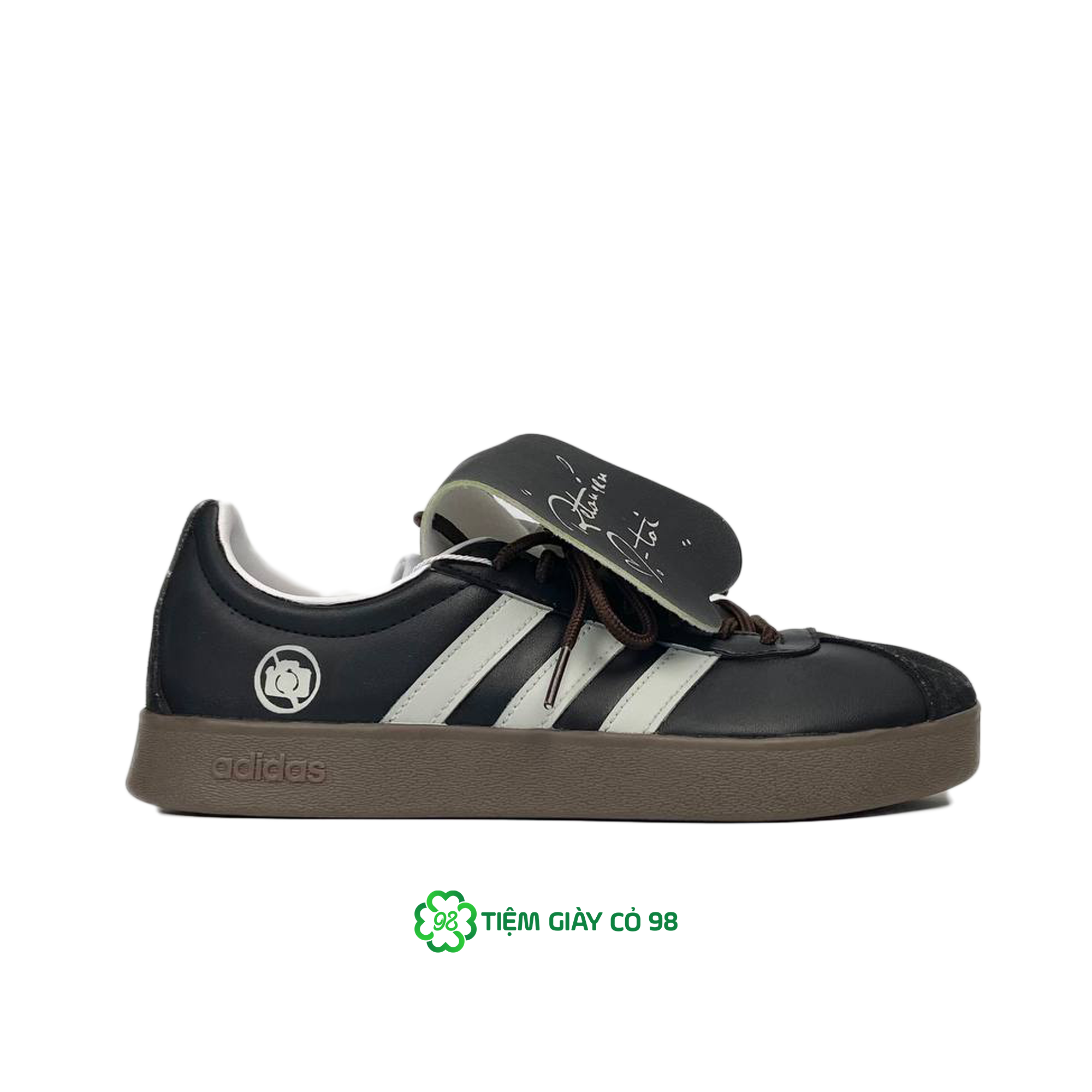 ADIDAS NEO VL COURT WHITE BLACK GUM ID6015 - CUSTOM