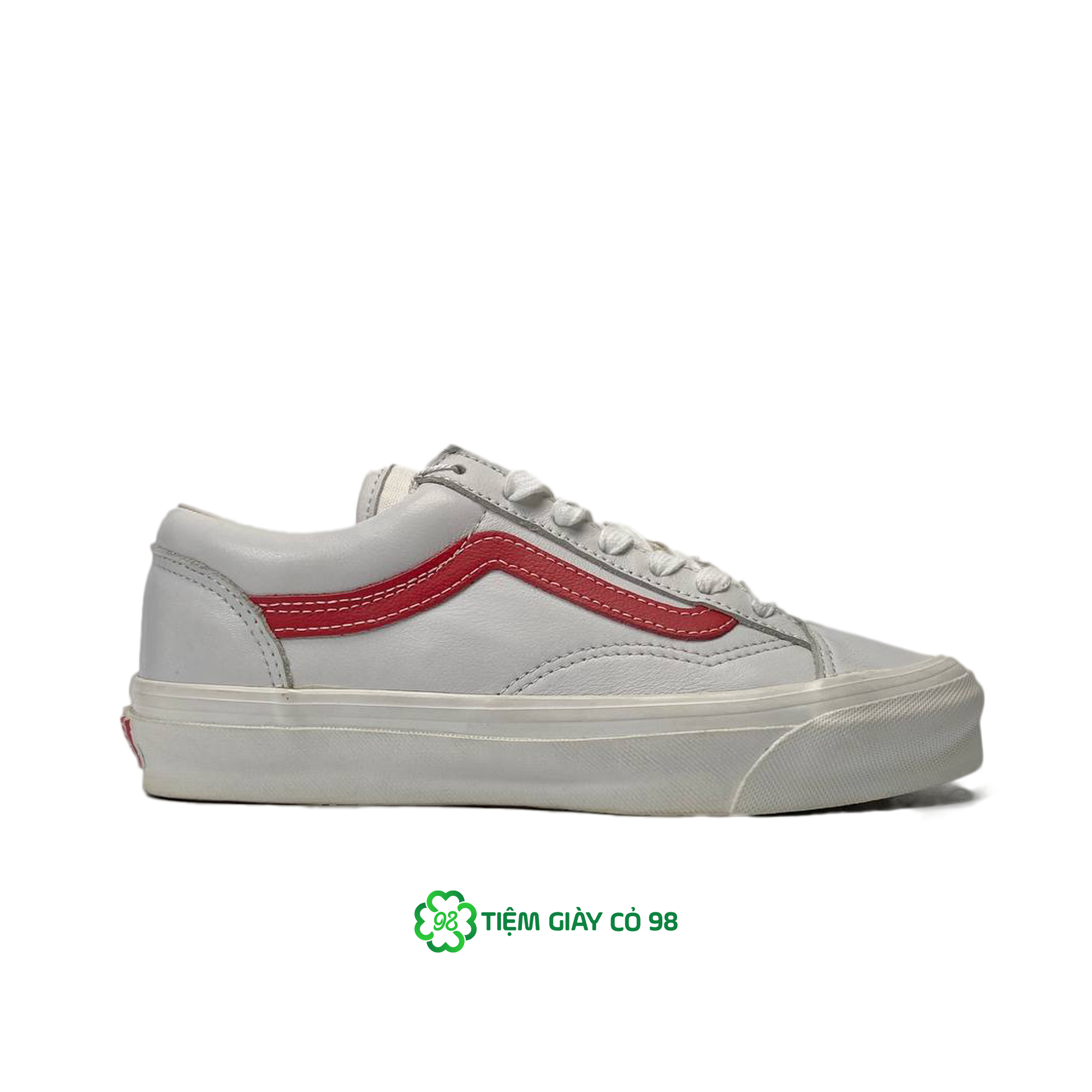 VANS VAULT OG STYLE 36 TRUE WHITE RED - VN0A4BVE21D