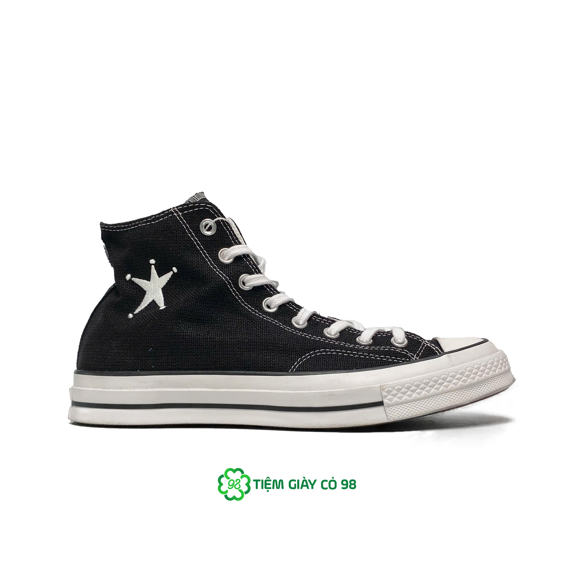 CONVERSE X STUSSY CHUCK 70 HIGH BLACK A01765C