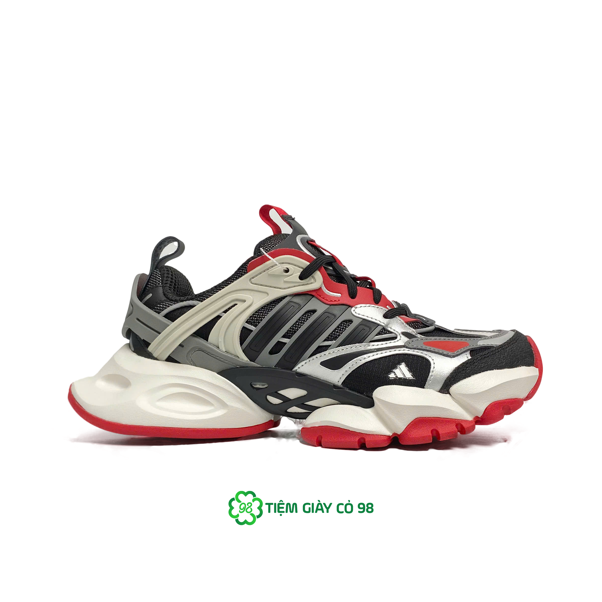 ADIDAS XLG RUNNER DELUXE BLACK SILVER RED IH0615
