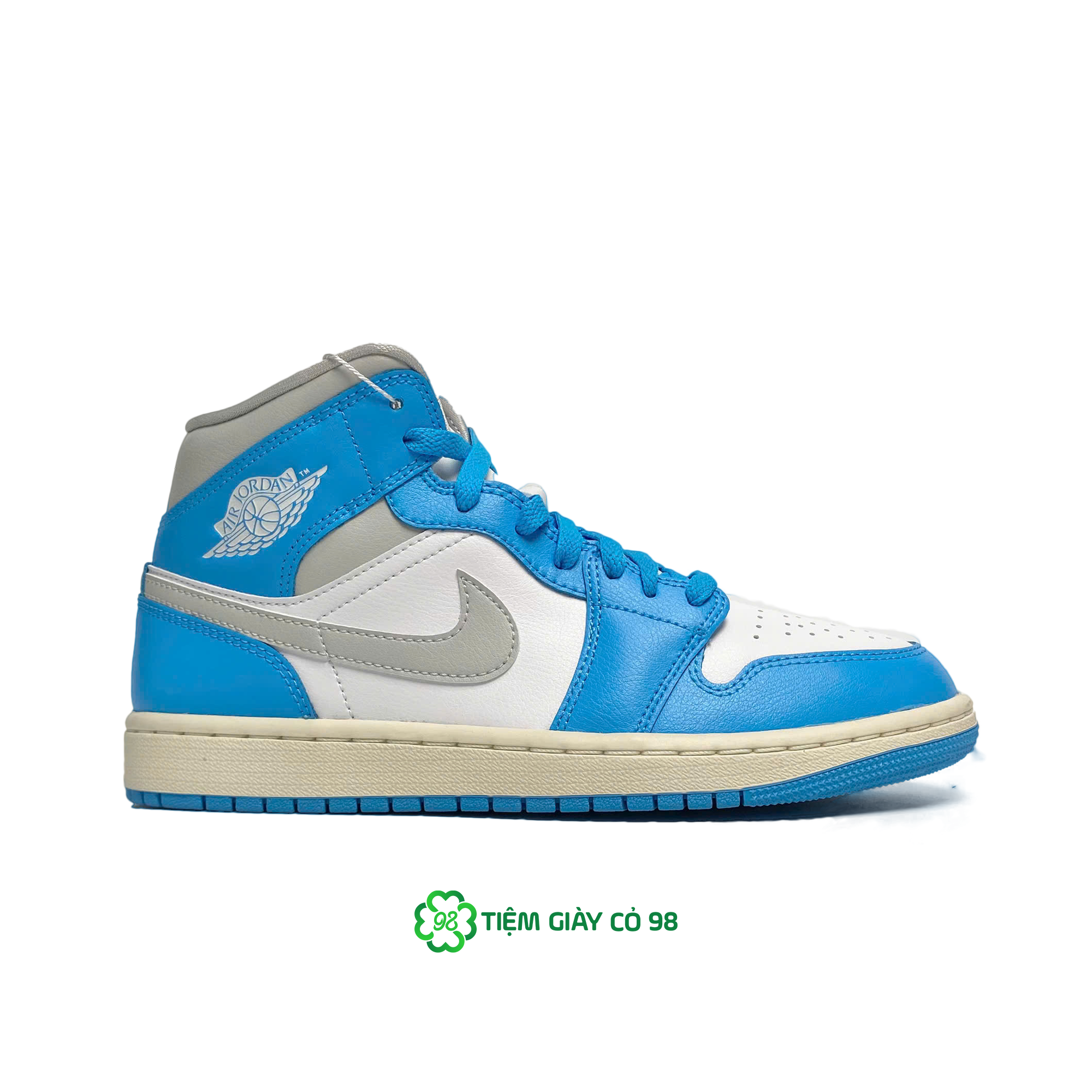 NIKE AIR JORDAN 1 MID DARK POWDER BLUE - BQ6472-400