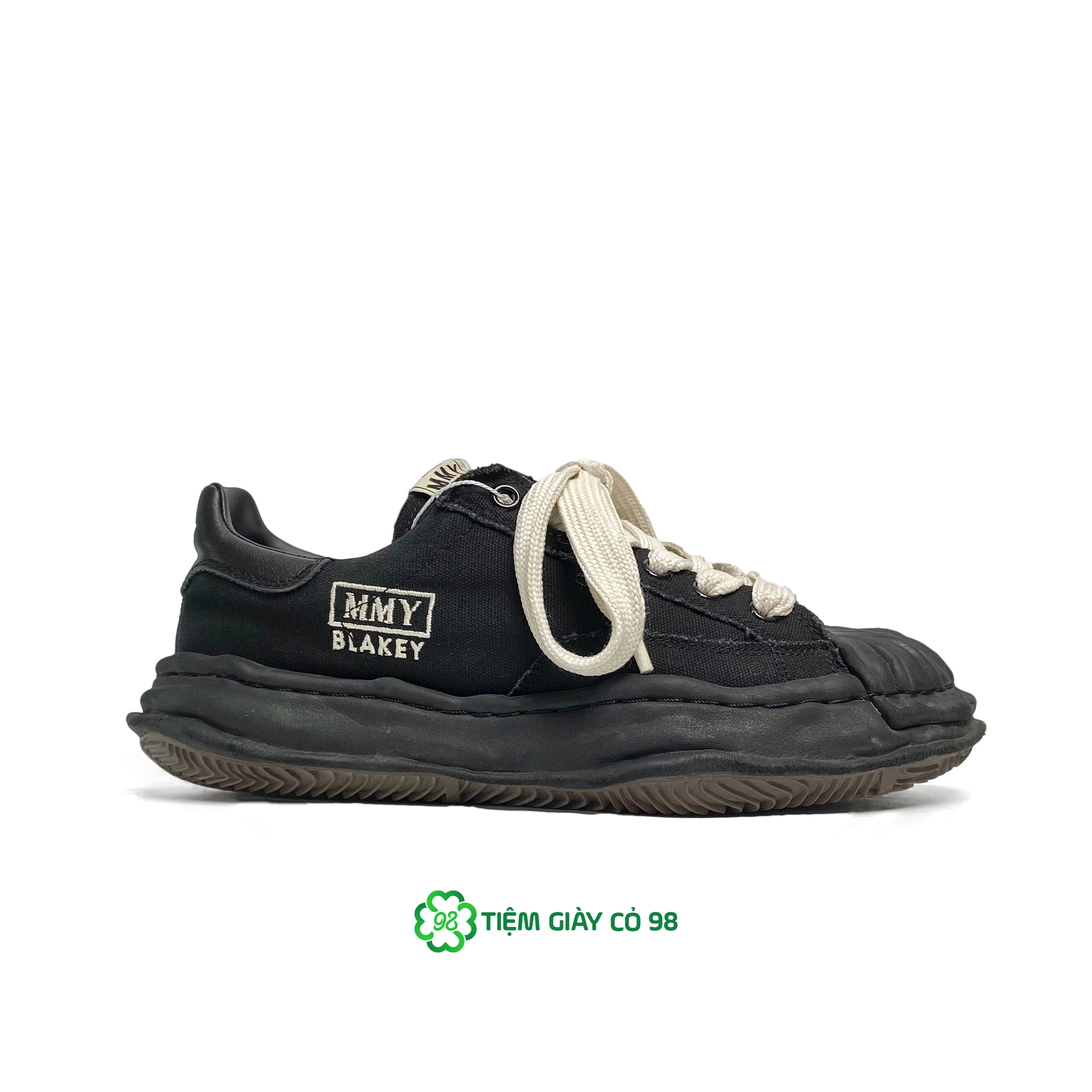MAISON MIHARA YASUHIRO BLAKEY OG SOLE CANVAS LOW-TOP SNEAKER BLACK A08FW735