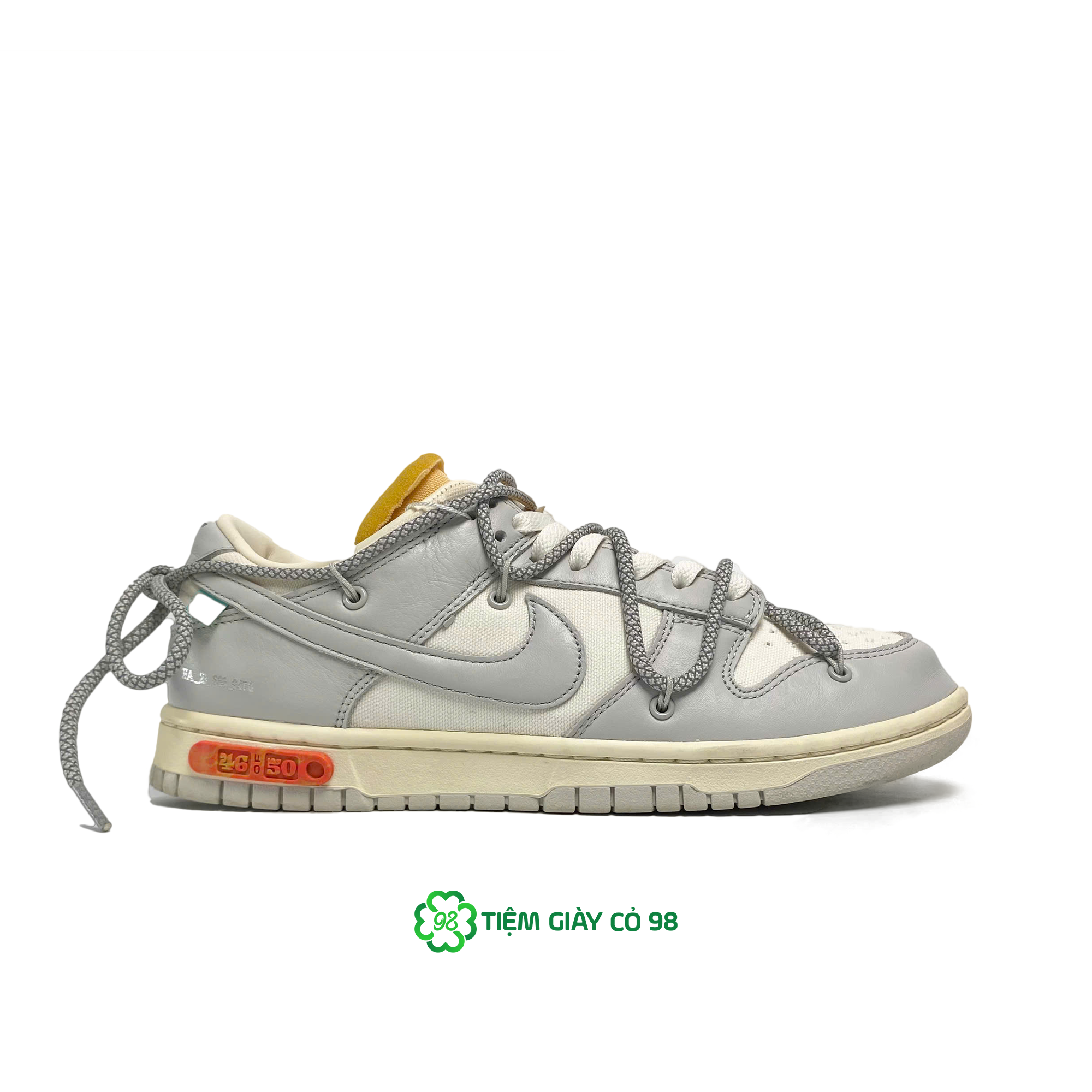 NIKE OFF-WHITE X DUNK LOW LOT 46 OF 50 DM1602-102