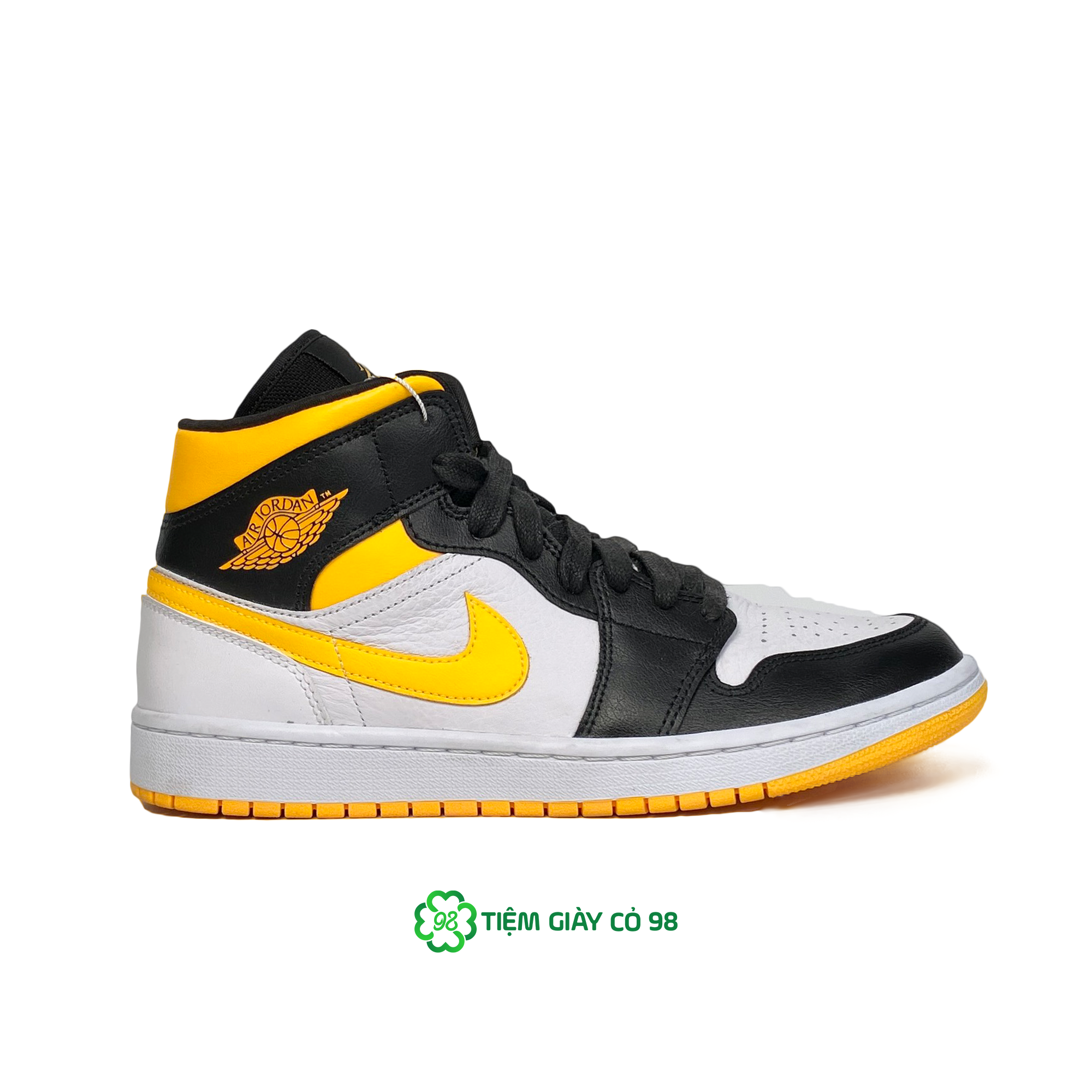 NIKE JORDAN 1 MID LASER ORANGE BLACK - CV5276-107