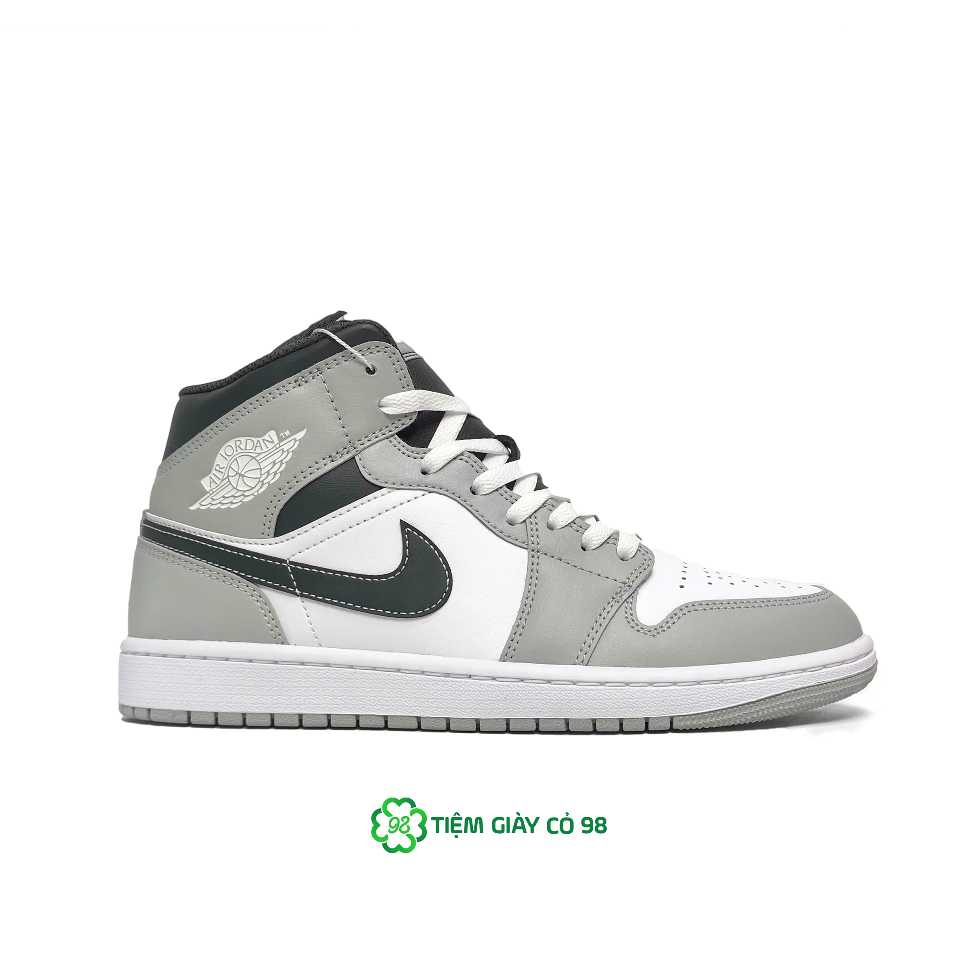 NIKE AIR JORDAN 1 MID LIGHT SMOKE GREY 554724-078