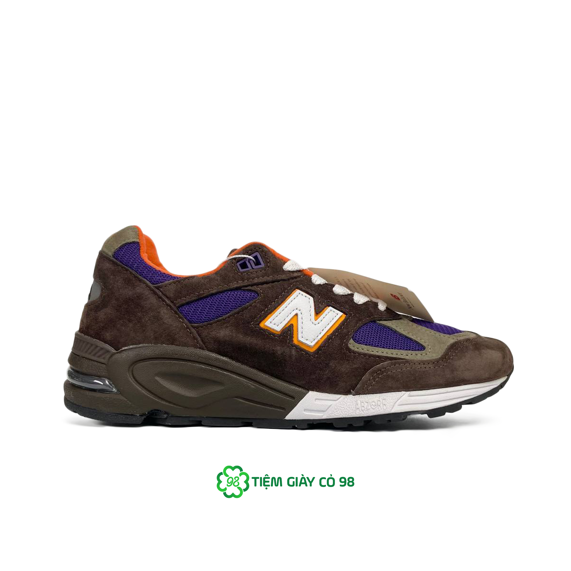 NEW BALANCE TEDDY SANTIS X 990V2 BROWN PURPLE M990BR2