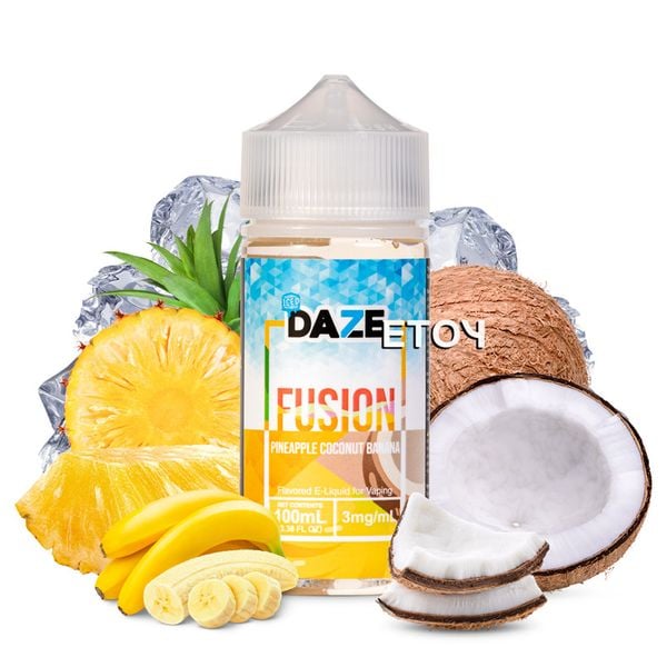 7 Daze Fusion Iced Pineapple Coconut Banana 100ml - Tinh Dầu Vape Freebase Chính Hãng