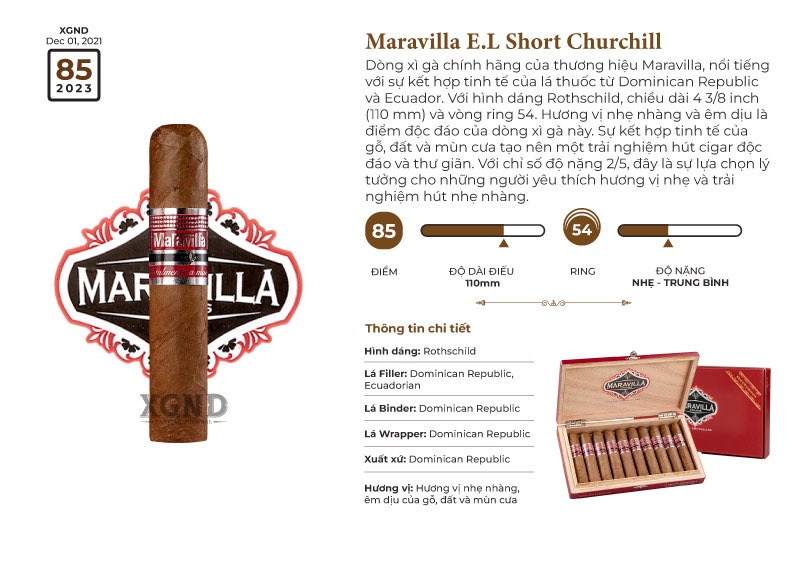 Xì Gà Maravilla Edicion Limitada Short Churchill - Cigar Chính Hãng