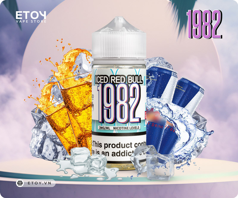 1982 Iced Red Bull 100ml - Tinh Dầu Vape Mỹ Chính Hãng