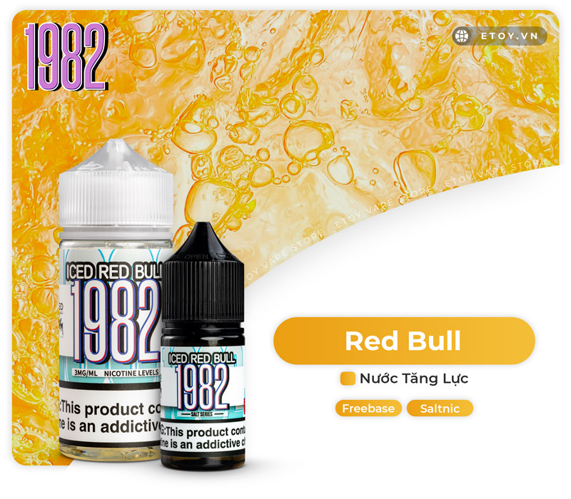 1982 Iced Red Bull 100ml - Tinh Dầu Vape Mỹ Chính Hãng