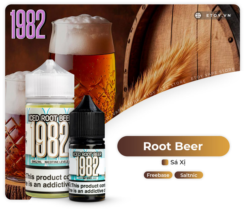 1982 Iced Root Beer 100ml - Tinh Dầu Vape Mỹ Chính Hãng