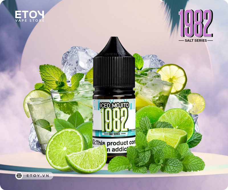 1982 Salt Series Iced Mojito 30ml - Tinh Dầu Vape Mỹ Chính Hãng