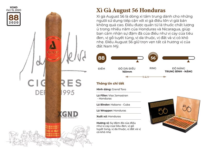 Xì Gà August 56 - Cigar Honduras Chính Hãng