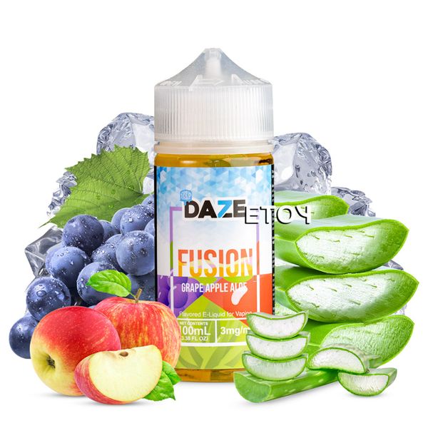 7 Daze Fusion Iced Grape Apple Aloe 100ml - Tinh Dầu Vape Freebase Chính Hãng