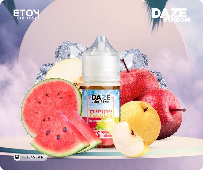7 Daze Fusion Salt Iced Watermelon Apple Pear 30ml - Tinh Dầu Chính Hãng
