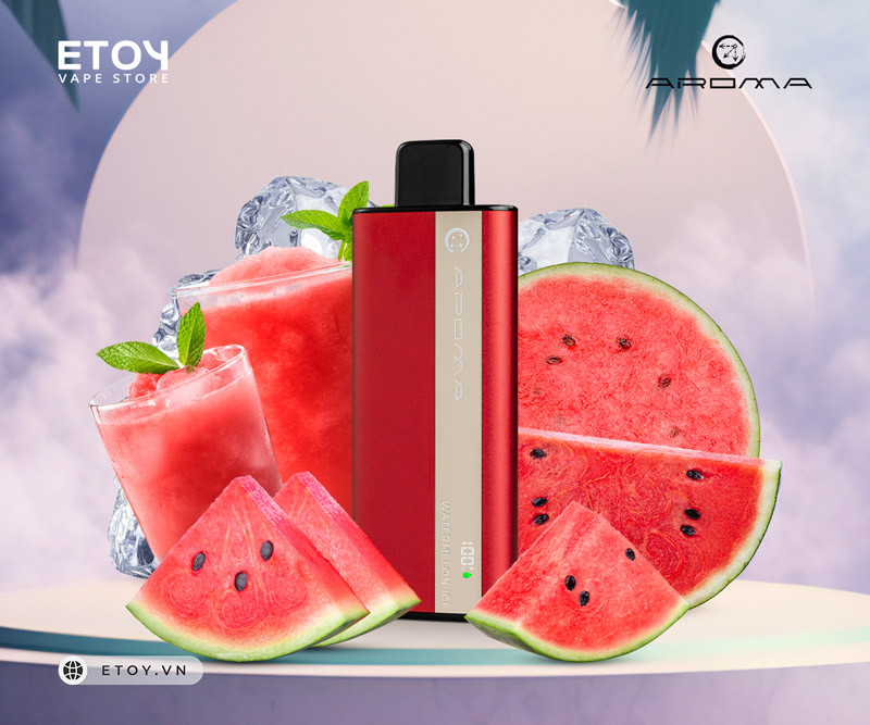 Aroma OM-030 Watermelon Ice - Vape Pod 1 Lần 8000 Hơi