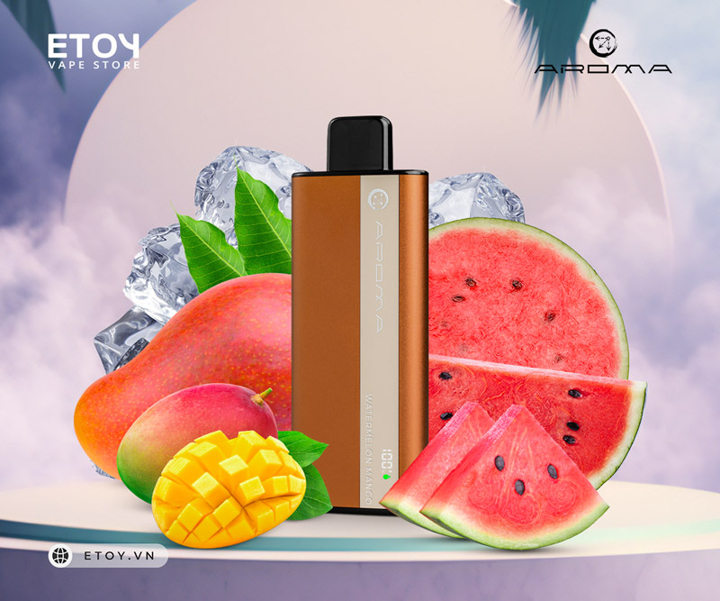 Aroma OM-030 Watermelon Mango - Vape Pod 1 Lần 8000 Hơi