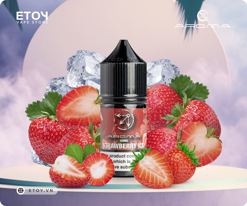 Aroma Salt Strawberry Ice 30ml - Tinh Dầu Vape Pod Chính Hãng