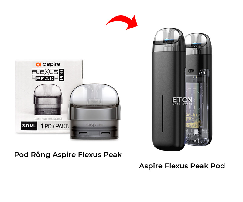 Pod Rỗng Aspire Flexus Peak Pod Chính Hãng