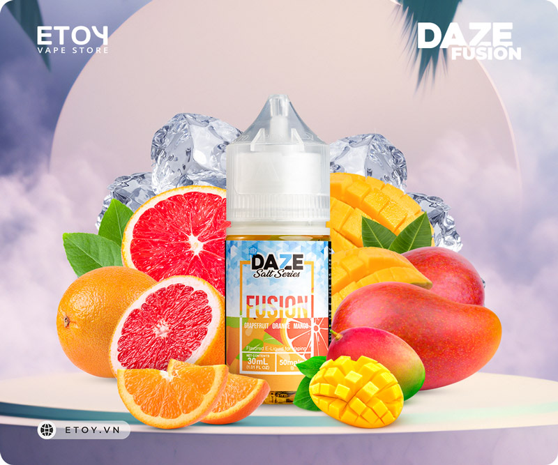 7 Daze Fusion Salt Iced Grapefruit Orange Mango 30ml - Tinh Dầu Chính Hãng