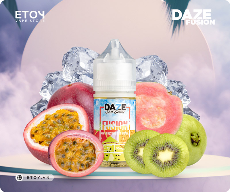 7 Daze Fusion Salt Iced Kiwi Passionfruit Guava 30ml - Tinh Dầu Chính Hãng