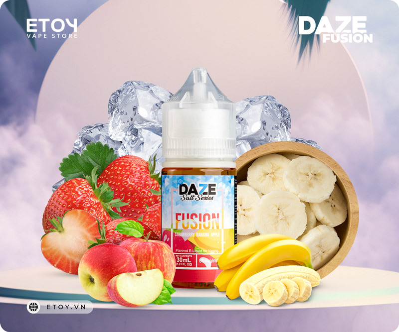 7 Daze Fusion Salt Iced Strawberry Apple Banana 30ml - Tinh Dầu Chính Hãng
