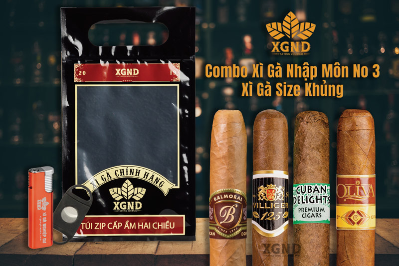 Combo Cigar Nhập Môn No 3 - Cigar Size Khủng Dành Cho Người Mới