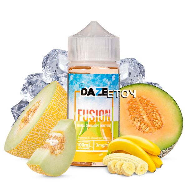 7 Daze Fusion Iced Banana Cantaloupe Honeydew 100ml - Tinh Dầu Vape Freebase Chính Hãng