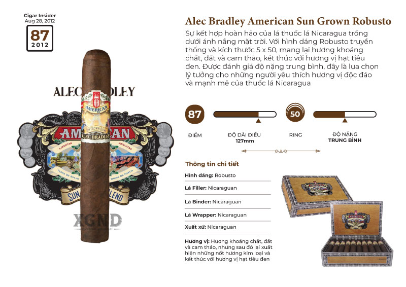 Xì Gà Alec Bradley American Sun Grown Robusto - Cigar Chính Hãng