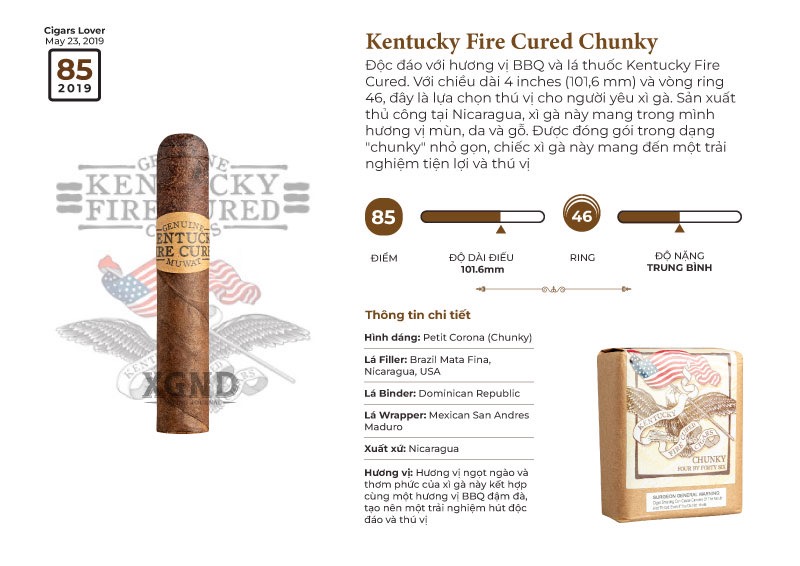 Xì Gà Kentucky Fire Cured Chunky - Cigar Chính Hãng