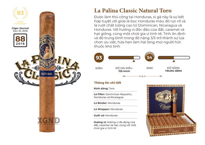 Xì Gà La Palina Classic Natural Toro - Cigar Chính Hãng