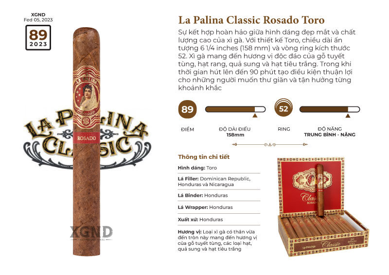 Xì Gà La Palina Classic Rosado Toro - Cigar Chính Hãng