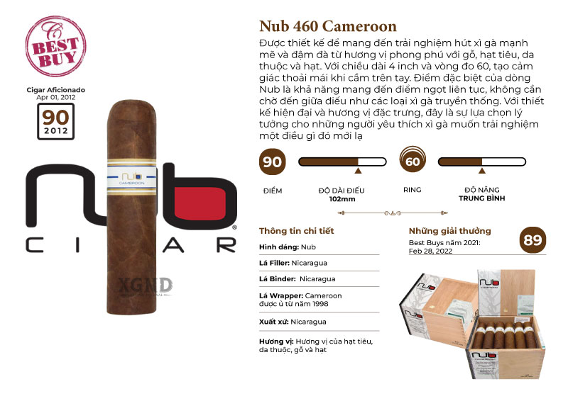 Xì Gà Nub 460 Cameroon - Cigar Chính Hãng