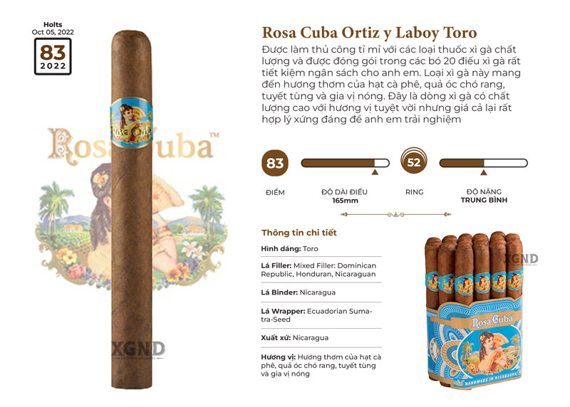 Xì Gà Rosa Cuba Ortiz y Laboy Toro - Cigar Chính Hãng