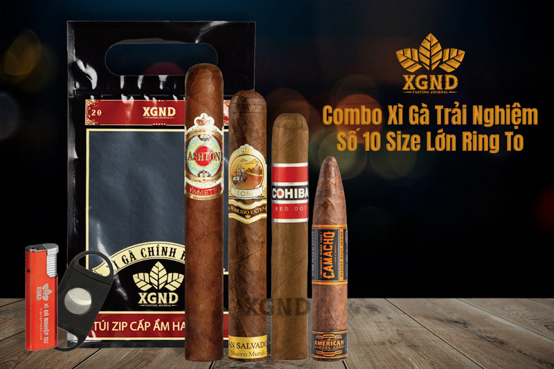 Combo Cigar Trải Nghiệm Số 10 - Combo Xì Gà Size Lớn Ring To