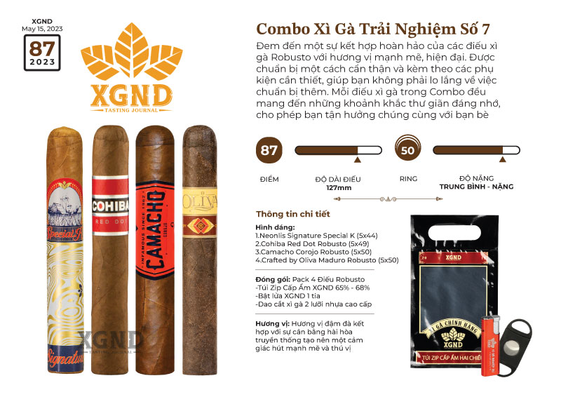 Combo Cigar Trải Nghiệm Số 7 - Combo Xì Gà Size Robusto