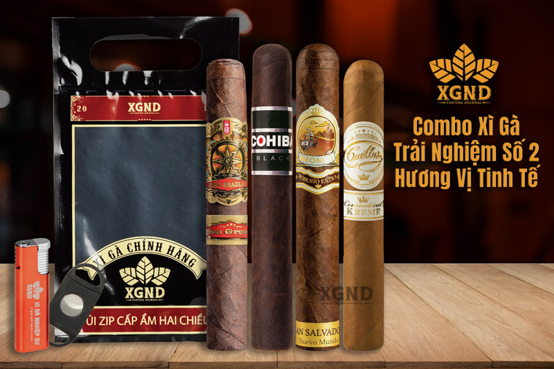 Combo Cigar Trải Nghiệm Số 2 - Combo Xì Gà Hương Vị Tinh Tế