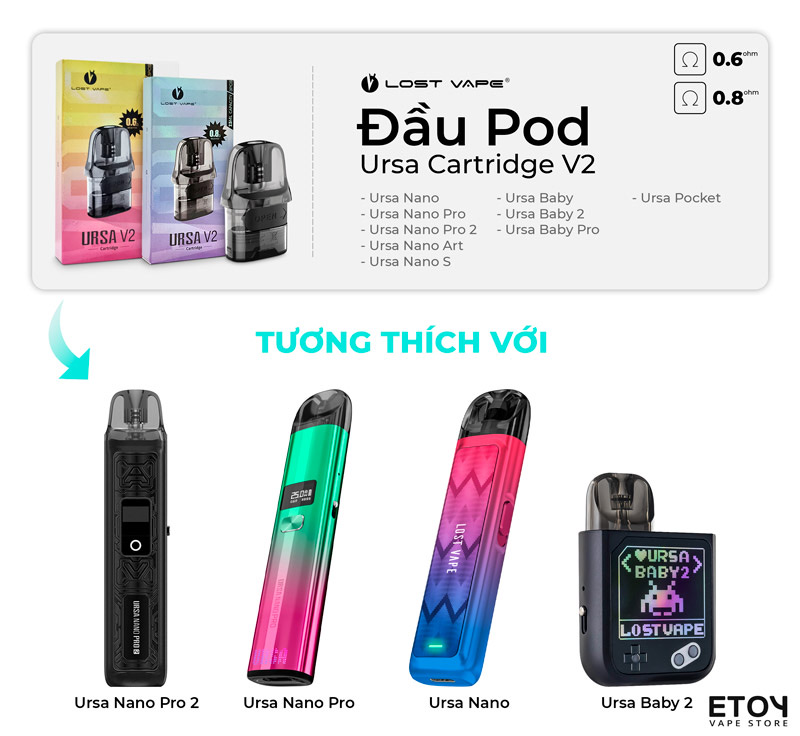 Đầu Pod Lost Vape URSA V2 Chính Hãng