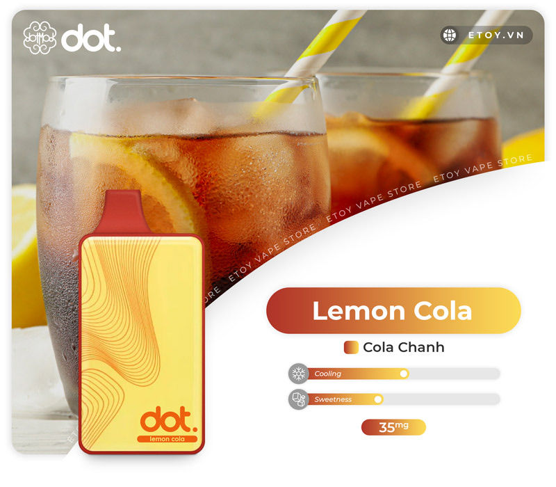 Dotmod Dot7000 Lemon Cola - Vape Pod 1 Lần 7000 Hơi