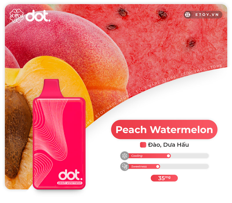 Dotmod Dot7000 Peach Watermelon - Vape Pod 1 Lần 7000 Hơi