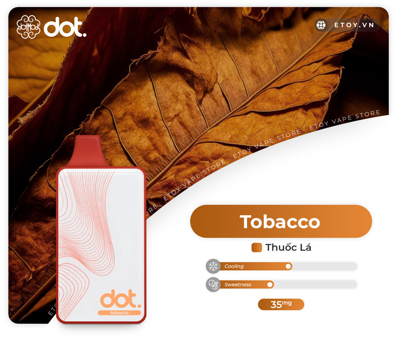 Dotmod Dot7000 Tobacco - Vape Pod 1 Lần 7000 Hơi