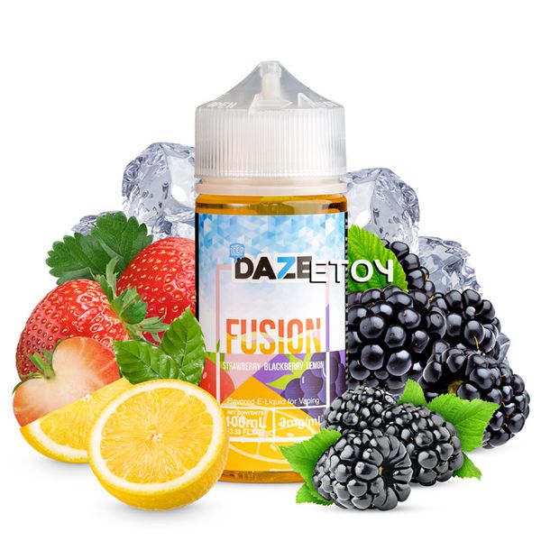 7 Daze Fusion Iced Strawberry Blackberry Lemon 100ml - Tinh Dầu Vape Freebase Chính Hãng