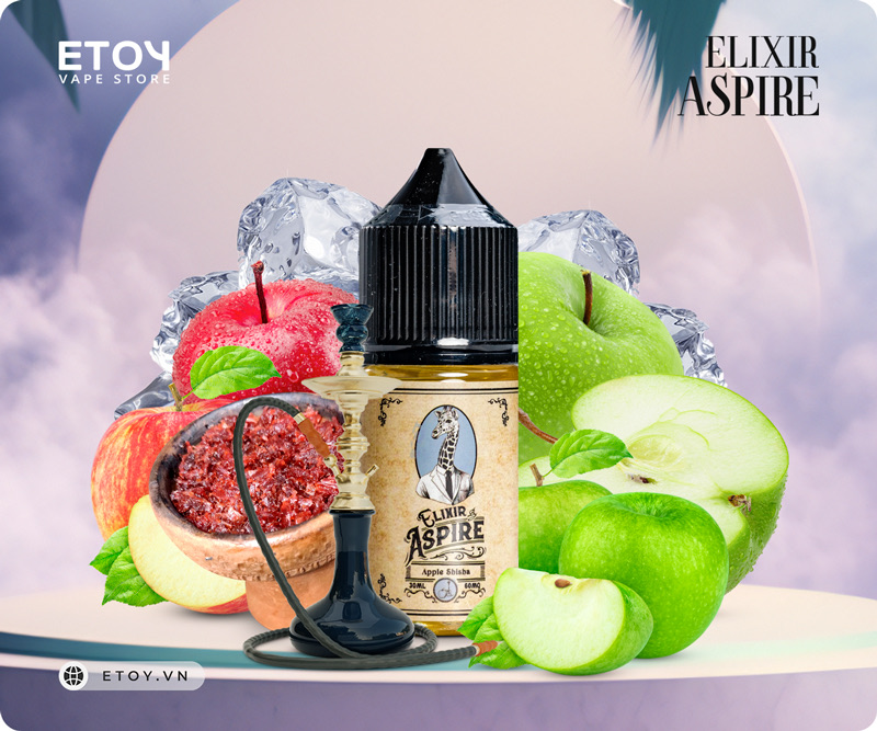 Aspire Elixir Salt Apple Shisha 30ml - Tinh Dầu Vape Pod Chính Hãng