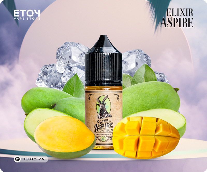 Aspire Elixir Salt Green Mango Ice 30ml - Tinh Dầu Vape Pod Chính Hãng