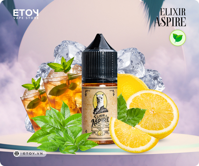 Aspire Elixir Salt Oolong Tea Lemon 30ml - Tinh Dầu Vape Pod Chính Hãng