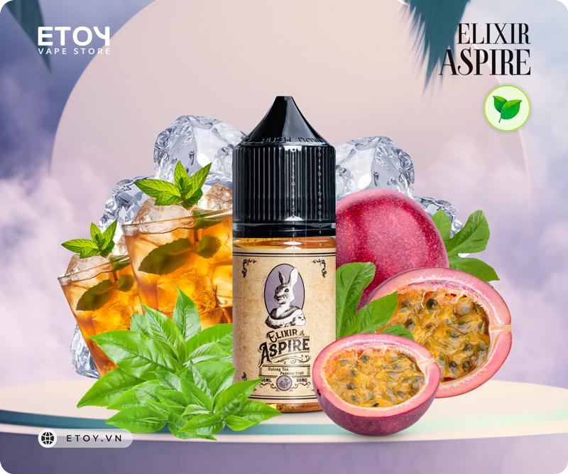 Aspire Elixir Salt Oolong Tea Passion Fruit 30ml - Tinh Dầu Vape Pod Chính Hãng