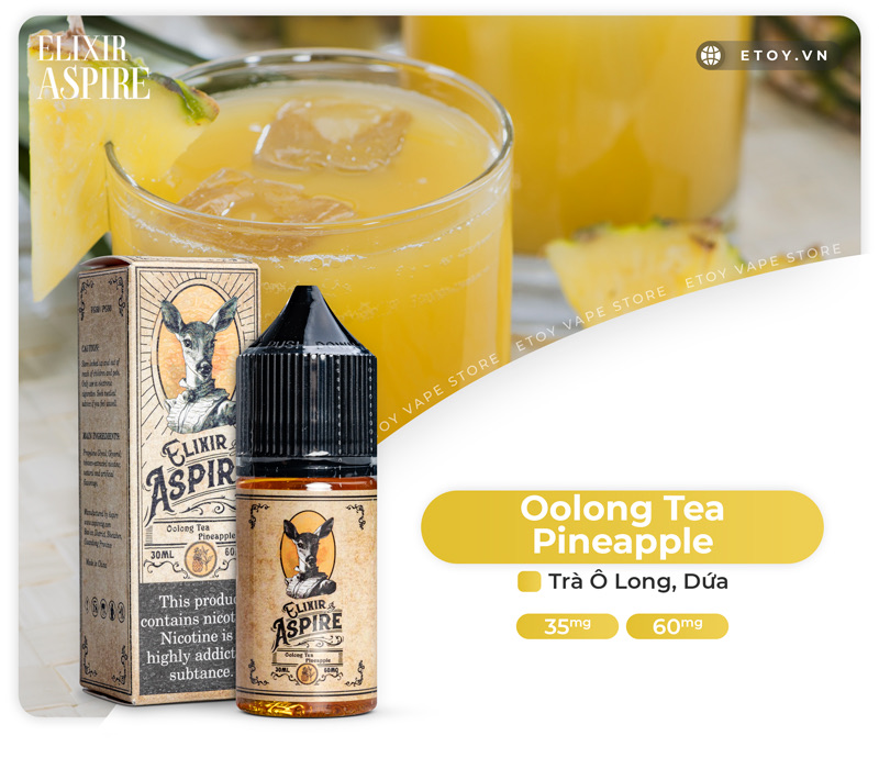 Aspire Elixir Salt Oolong Tea Pineapple 30ml - Tinh Dầu Vape Pod Chính Hãng